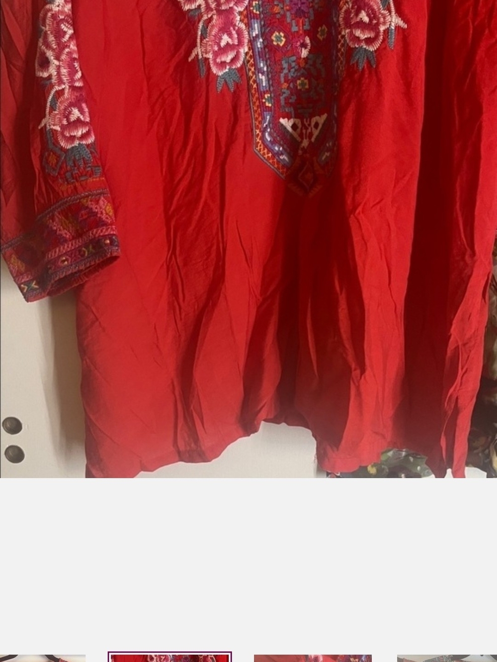 Caleosa Red Blouse - 3x Second One Is Silk And Plus Size.Tolani View 4